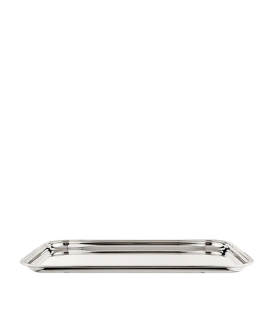 Harrods Greggio Silver Plated Georgian Rectangular Tray - 50 x 33cm- Buy online at McGrocer