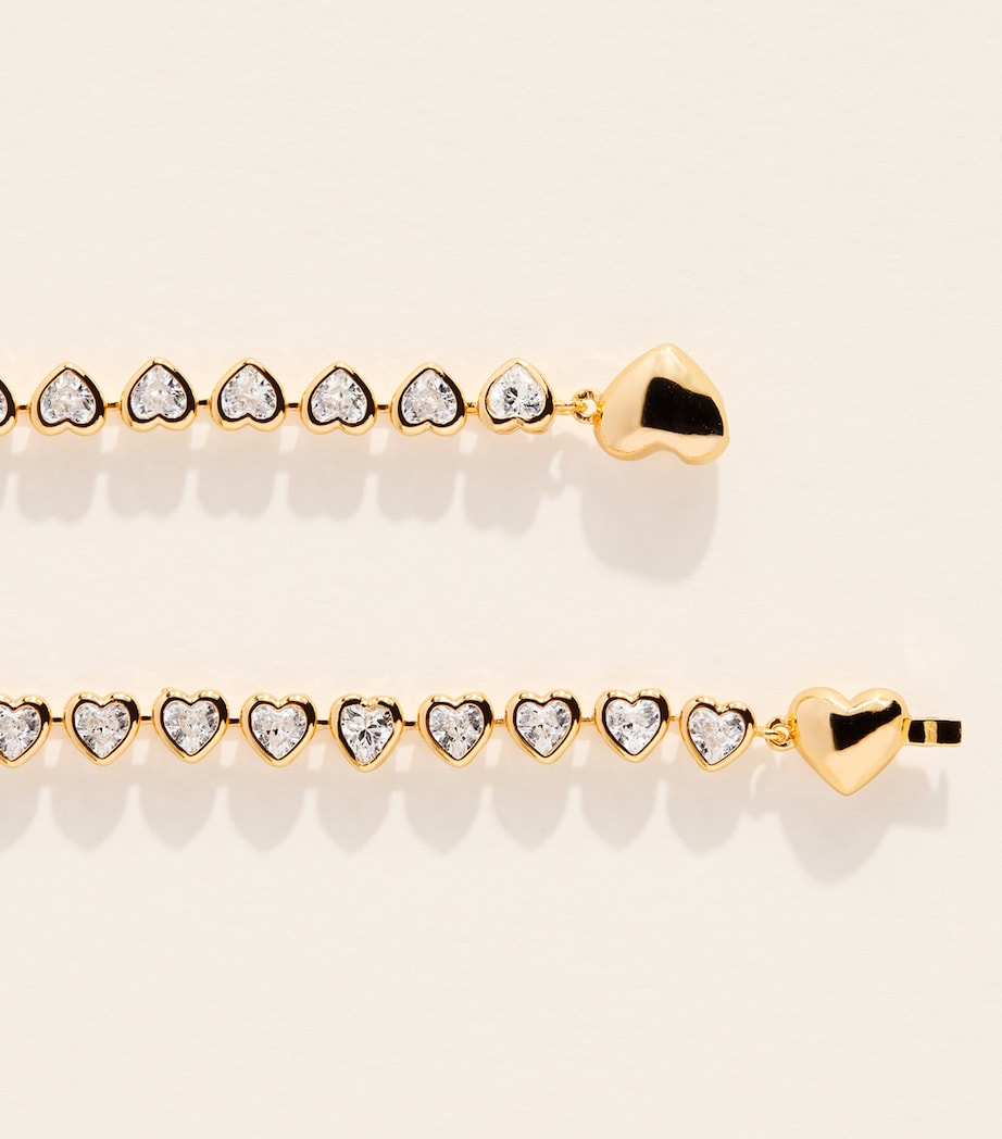 Astrid & Miyu gold-plated heart tennis necklace, UK version