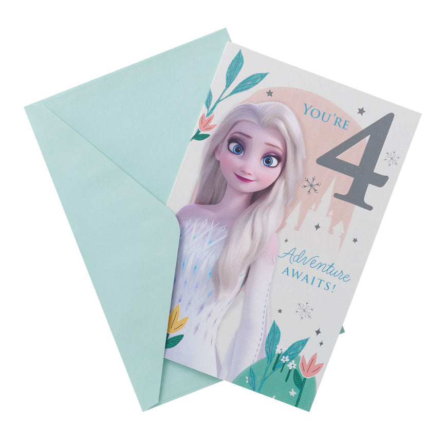 Disney Frozen 4th Birthday Card