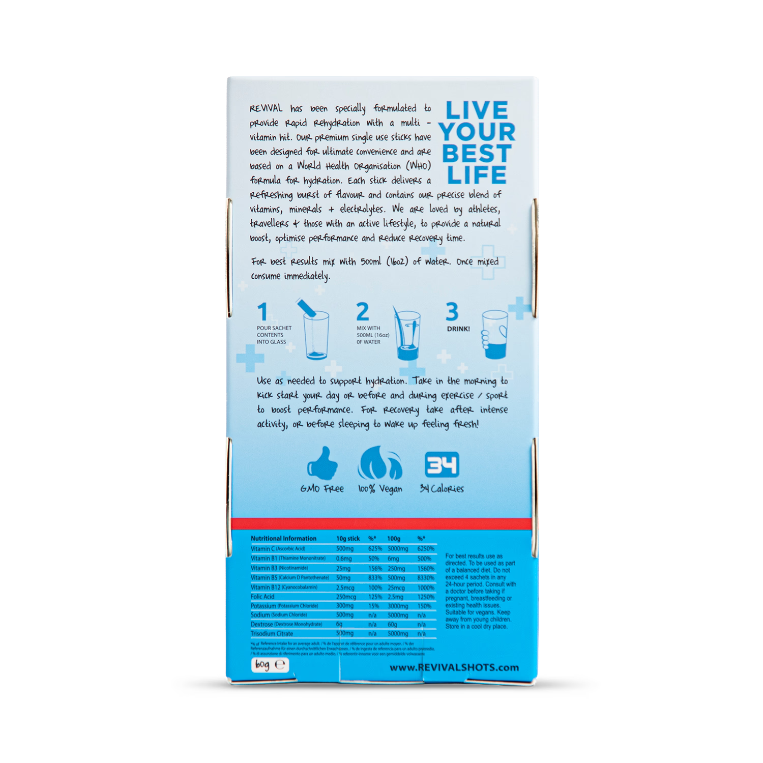 Revival rehydration powder Wild Cherry 6 pack - British product