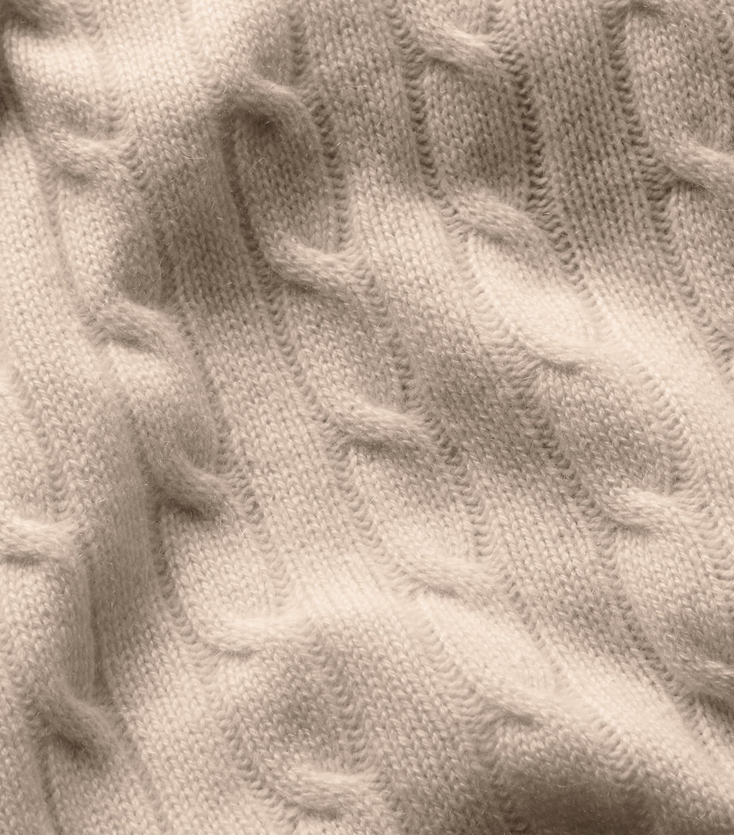 Ralph Lauren cashmere cable-knit throw 60cm x 60cm, imported from the UK