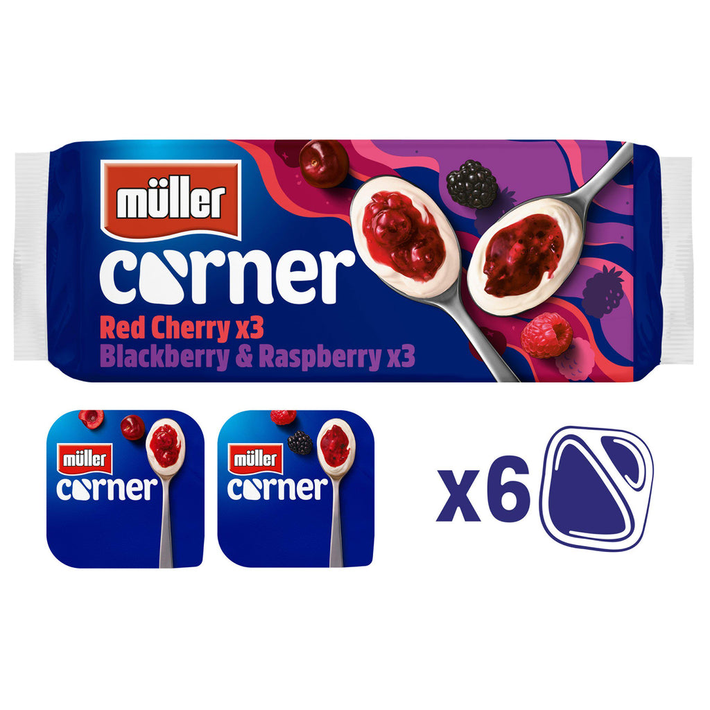 Müller Corner Mixed Red Fruits Yogurts 6x136g