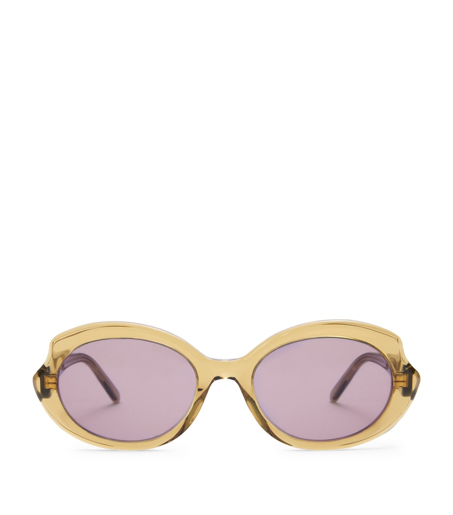 LOEWE acetate mini oval slim sunglasses, imported from the UK