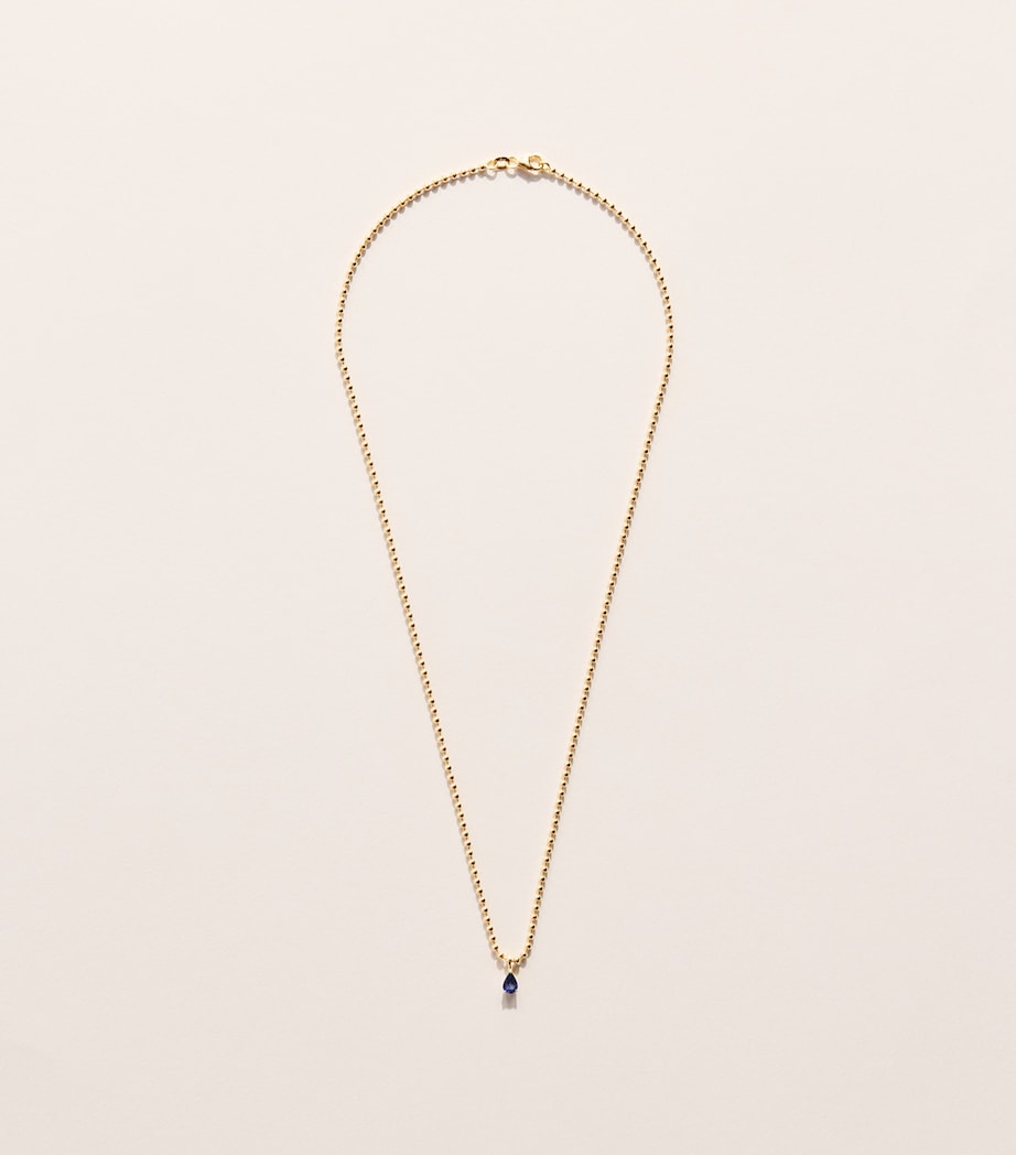 Anita Ko 18kt Gelbgold-Saphir-Anhänger-Halskette - Britisches Produkt