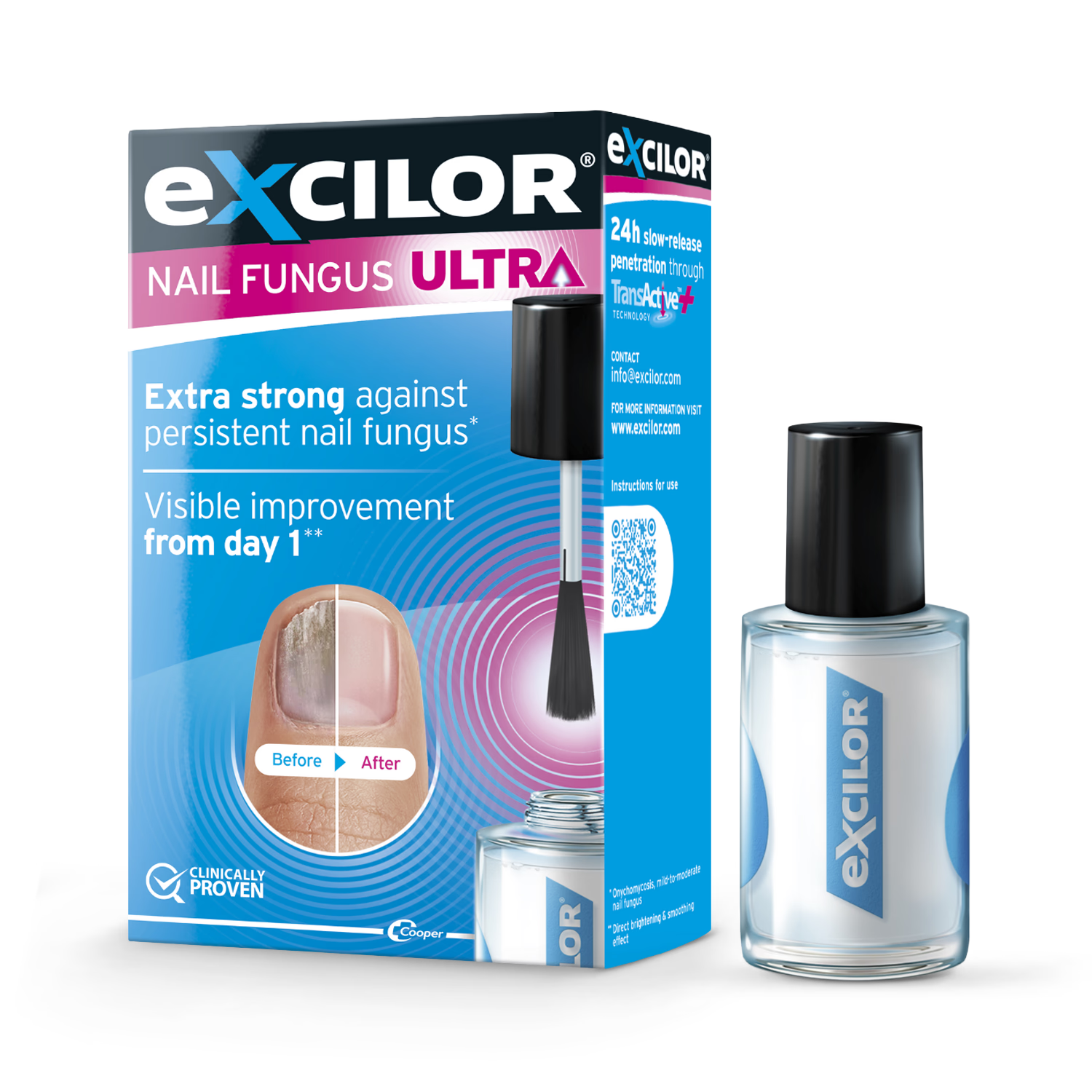 Excilor Ultra nail fungus solution 30ml, imported from the UK
