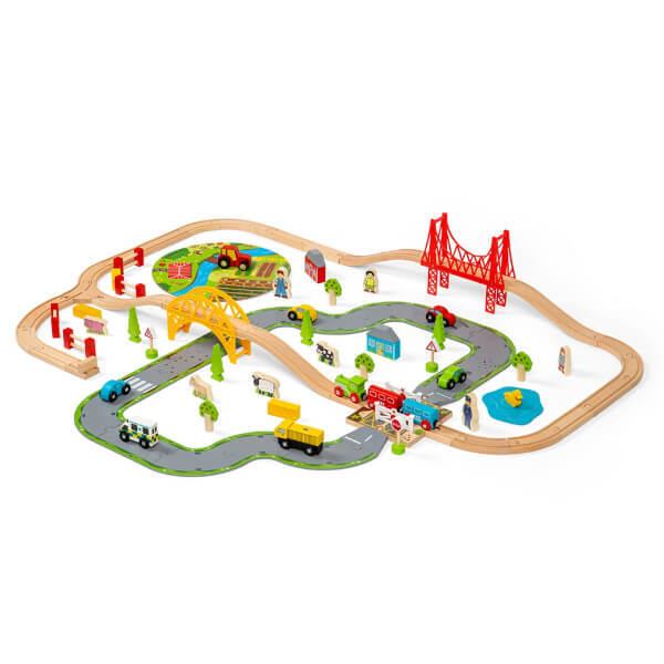 Bigjigs Rail Road & Rail Train Set GOODS Superdrug   