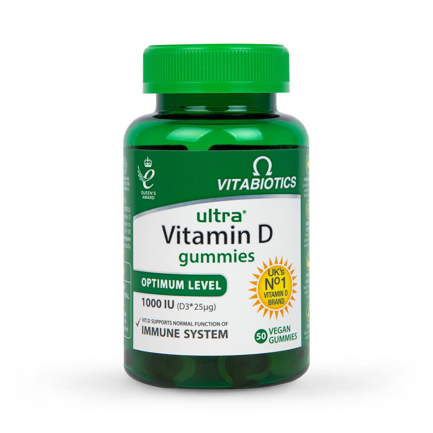 Vitabiotics vegan vitamin d3 gummies orange flavor 50 pack - British product