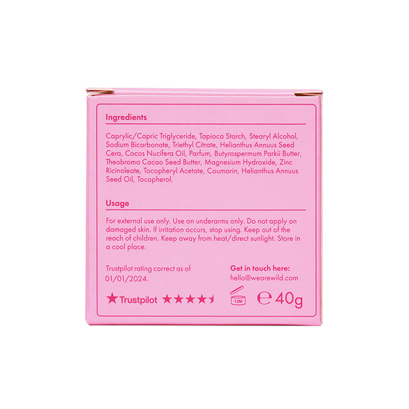 Wild deodorant refill Cherry Blossom 40g (British brand)