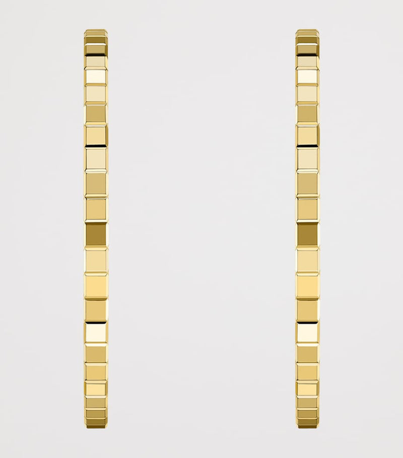 Chopard Ice Cube hoop earrings yellow gold - British product