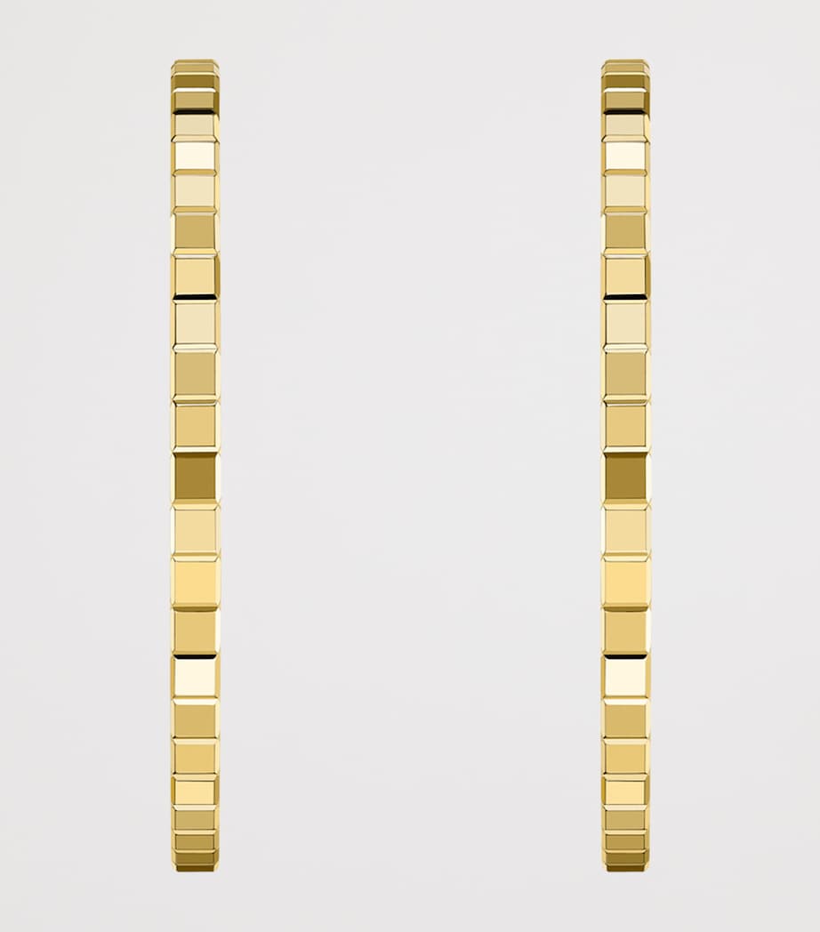 Chopard Ice Cube hoop earrings yellow gold - British product