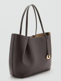 Mango brown structured tote bag (British brand)