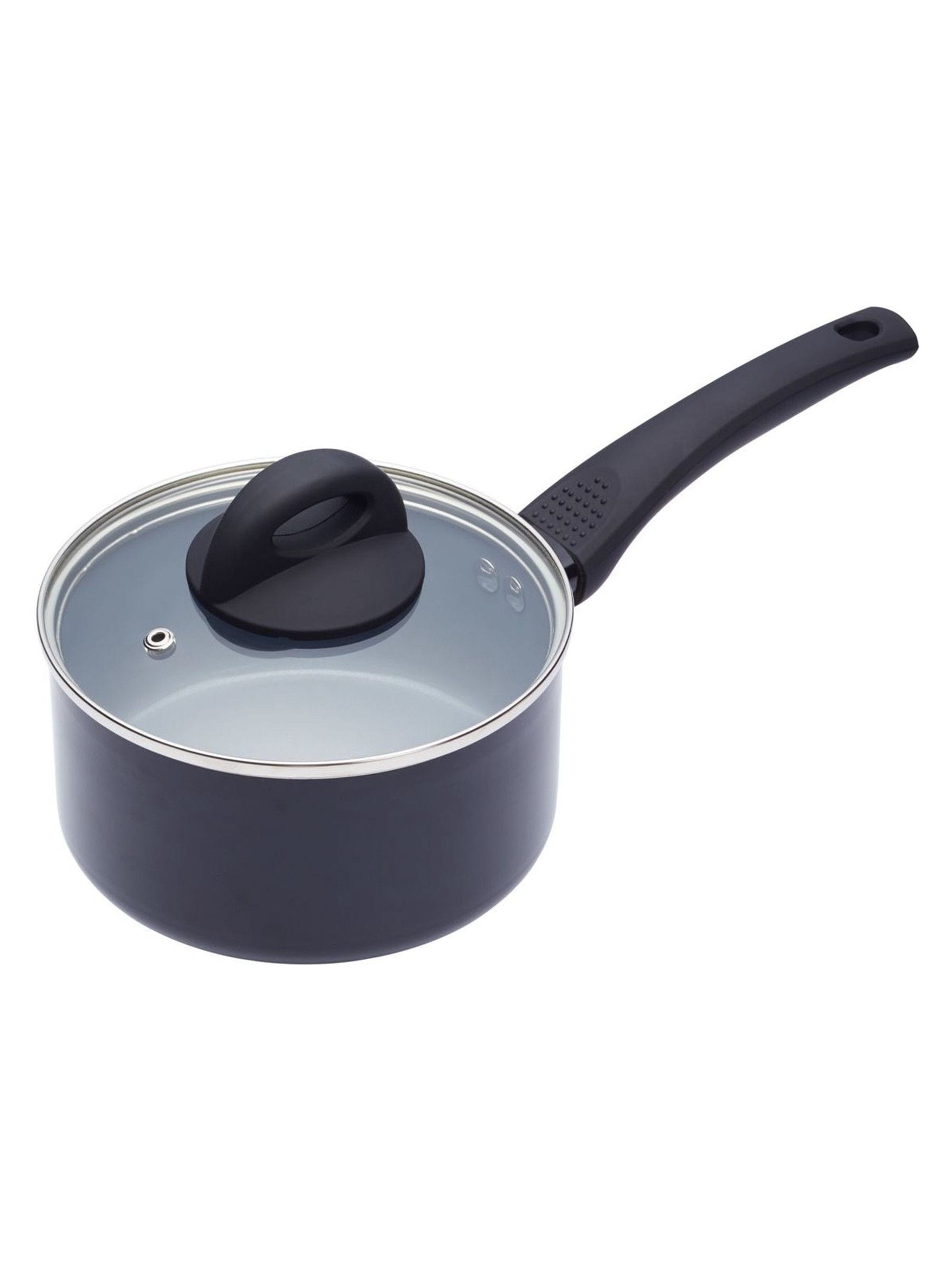 Masterclass Grey ceramic coated saucepan 16cm, imported from the UK