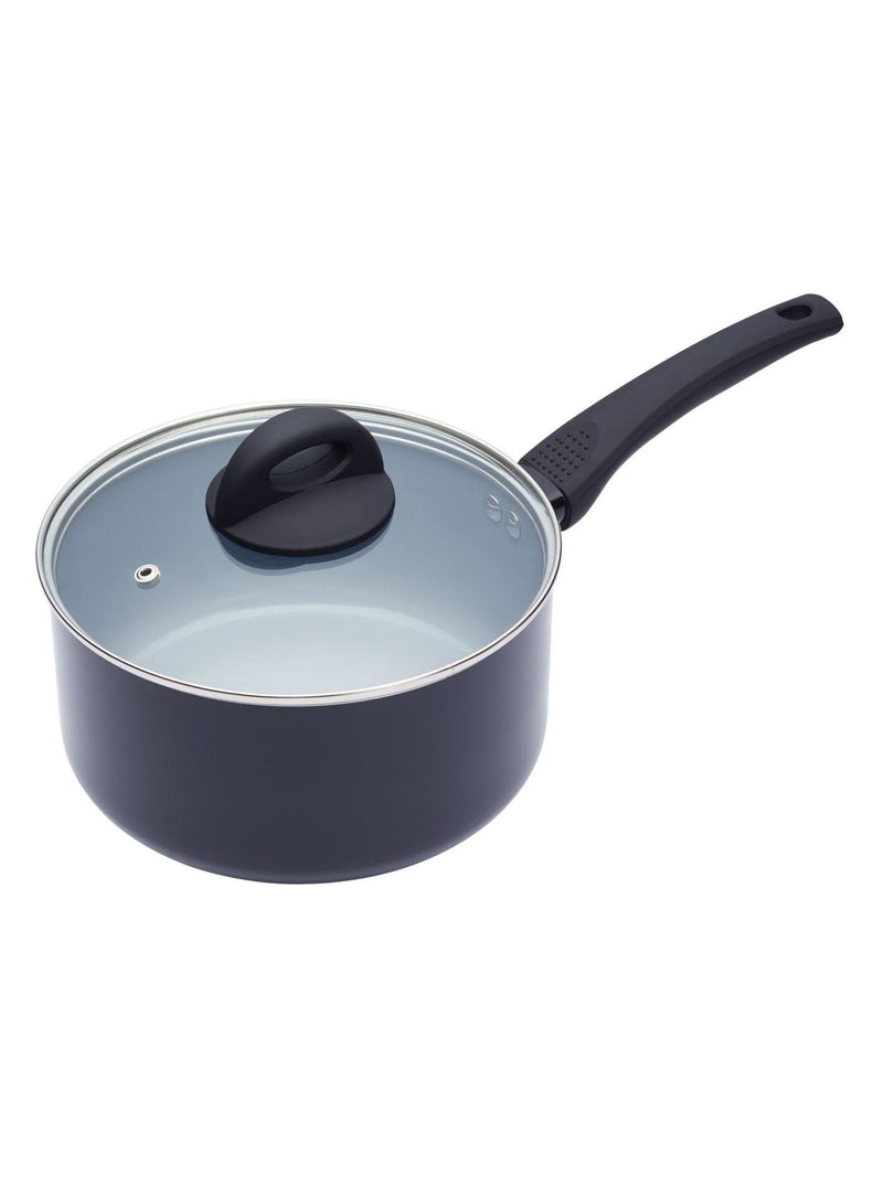 MasterClass Grey Ceramic Coated Saucepan 20cm, imported from the UK