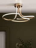 Black Sculptural LED Flush Ceiling Light