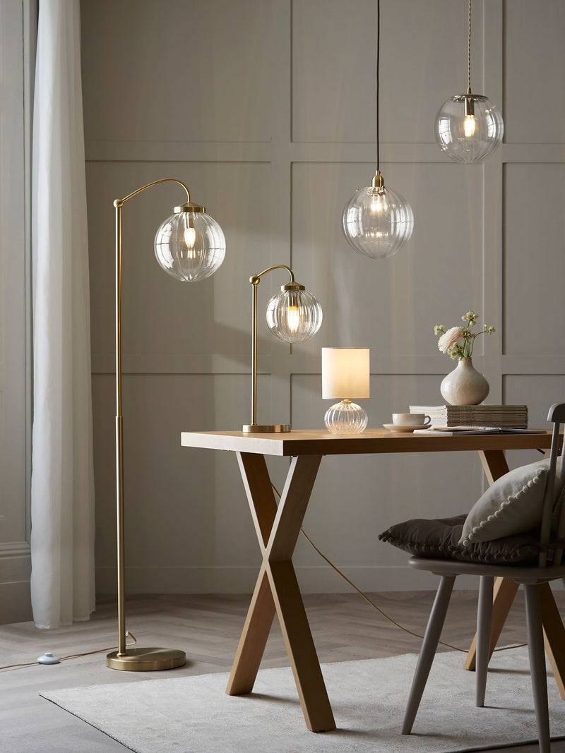 Brass Bourton desk lamp 48cm height, imported from the UK