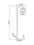 Lampe sur pied Bourton en laiton avec abat-jour en verre, version UK