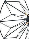 Pacific Black black and gold geometric wall clock, imported from the UK