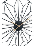 Pacific Black black and gold geometric wall clock, imported from the UK