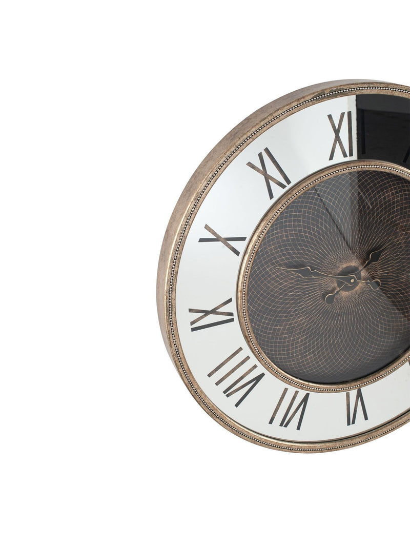 Pacific Gold antique metal mirror wall clock 80cm, imported from the UK