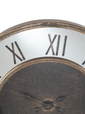 Pacific Gold antique metal mirror wall clock 80cm, imported from the UK