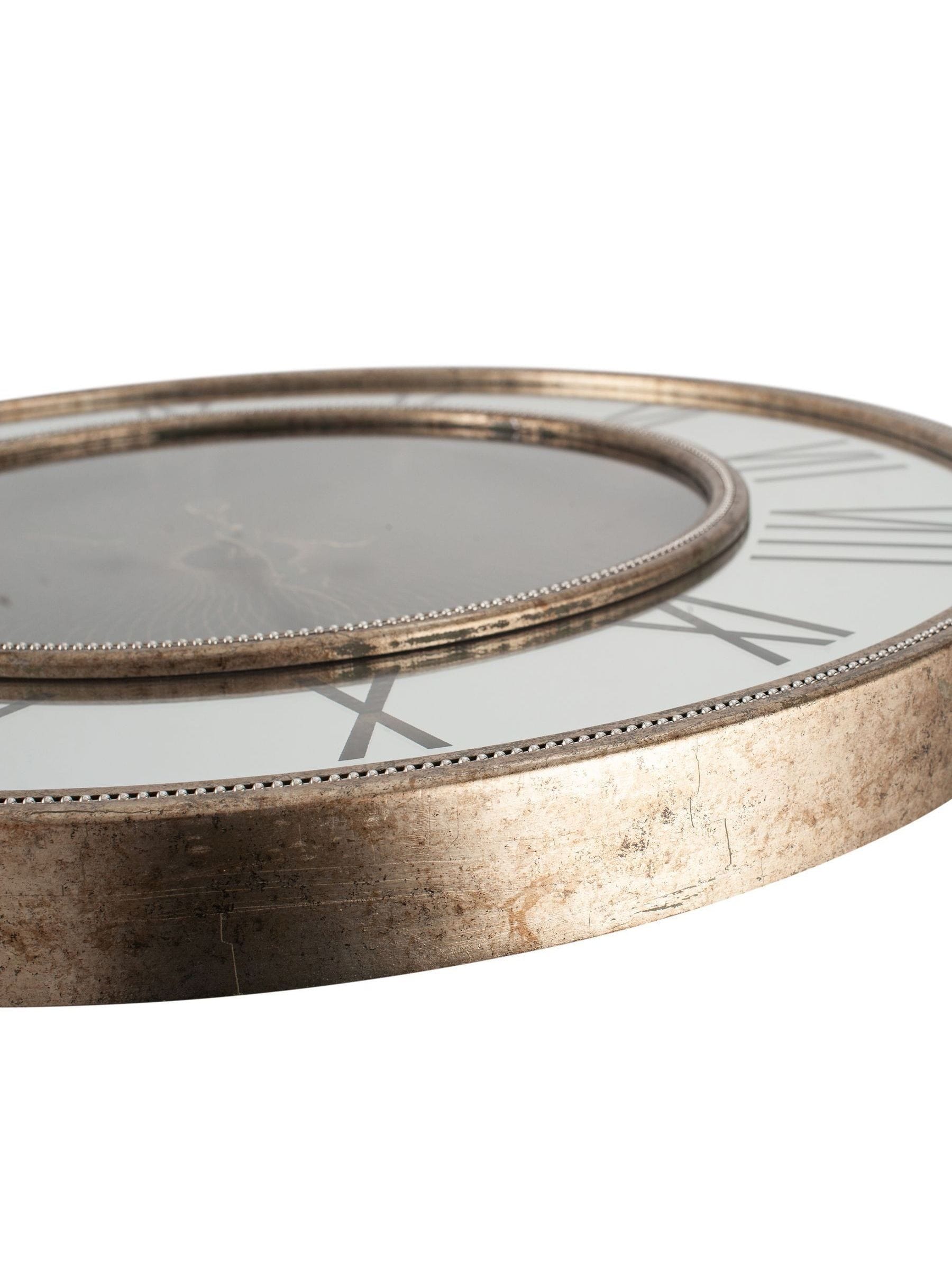 Pacific Gold antique metal mirror wall clock 80cm, imported from the UK