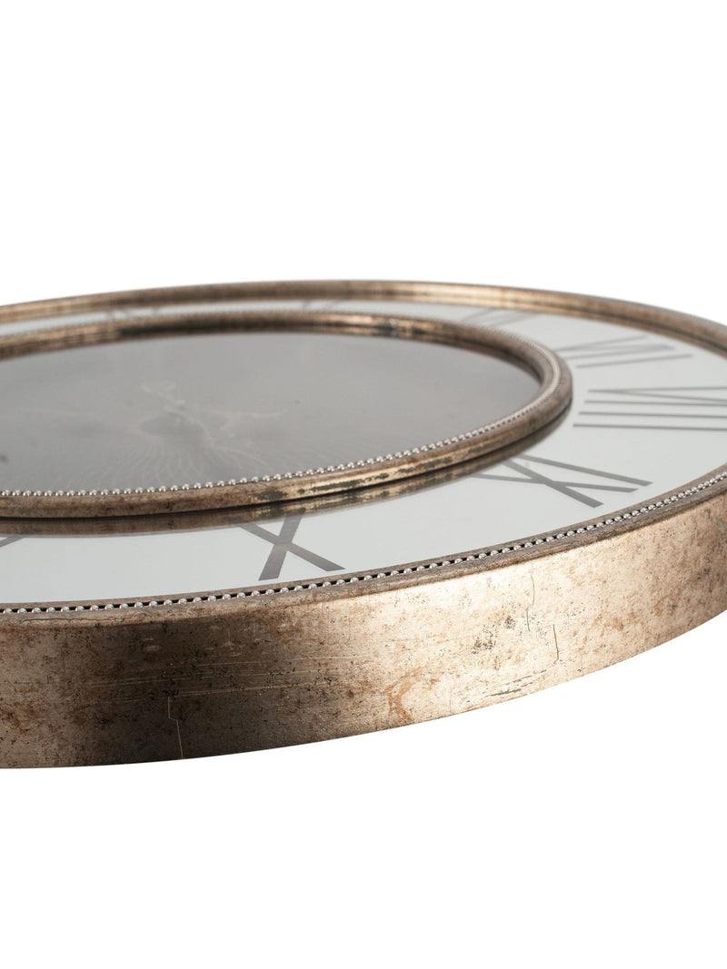 Pacific Gold antique metal mirror wall clock 80cm, imported from the UK