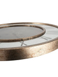 Pacific Gold antique metal mirror wall clock 80cm, imported from the UK