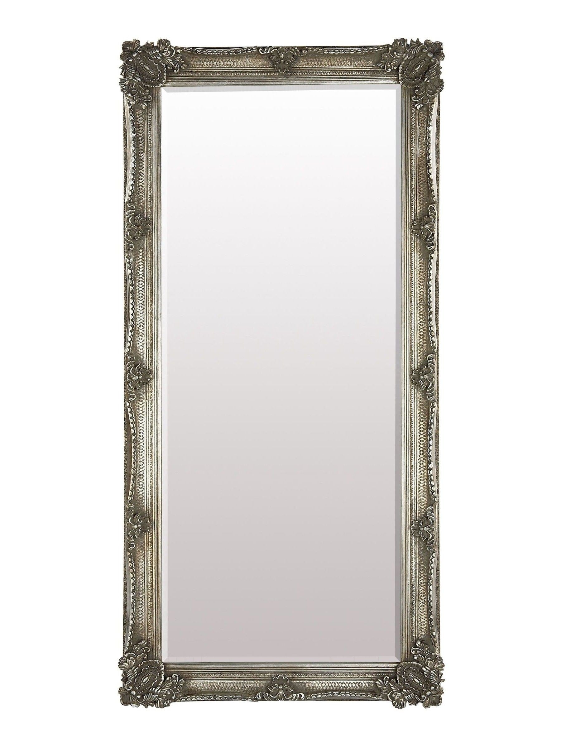 Gallery Home silver Assen leaner mirror 165cm height, UK version