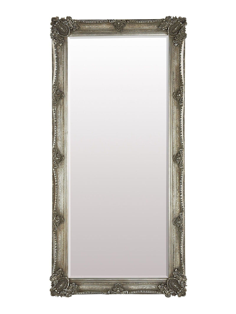 Gallery Home silver Assen leaner mirror 165cm height, UK version
