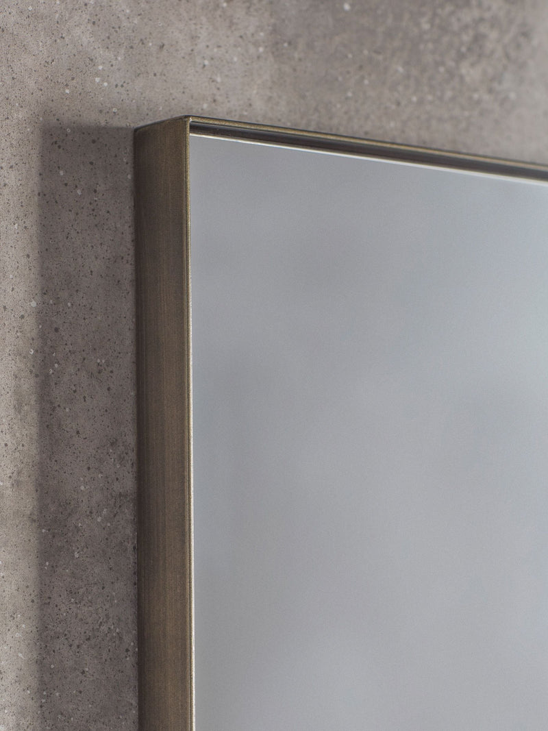 Gallery Home bronze macey rectangle mirror 90cm x 60cm, UK version