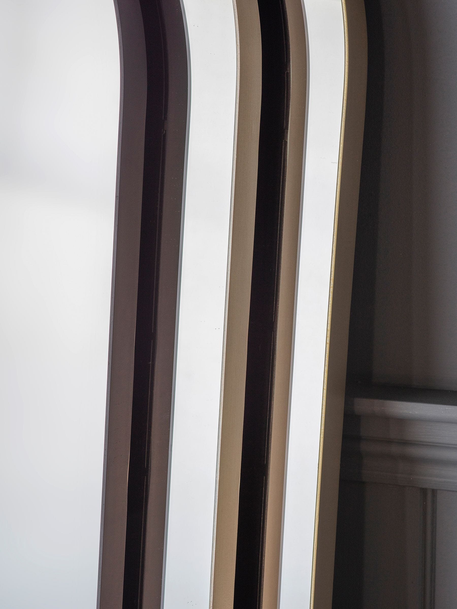 Gallery Home Black Macey Arch Mirror 170cm, imported from the UK