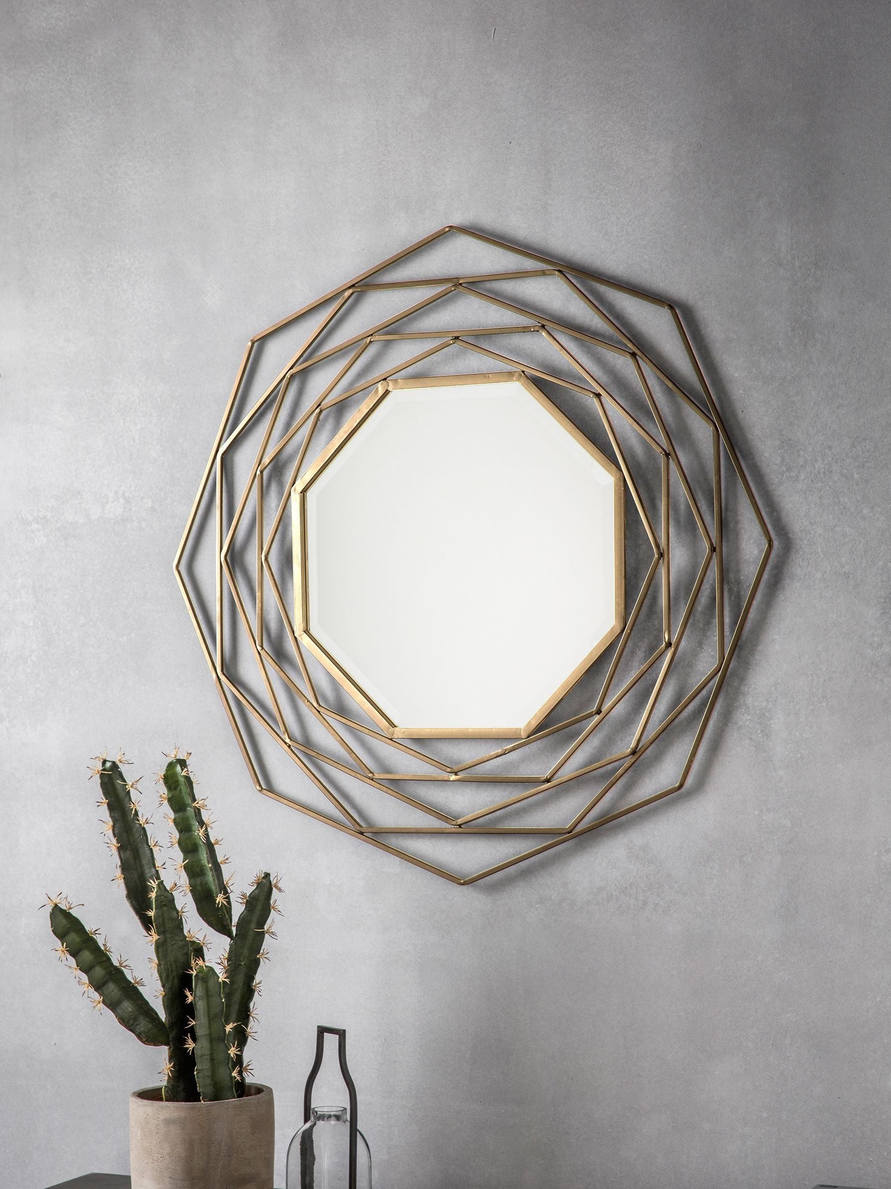 Gallery Home geometric octagonal mirror 91x91cm, UK version