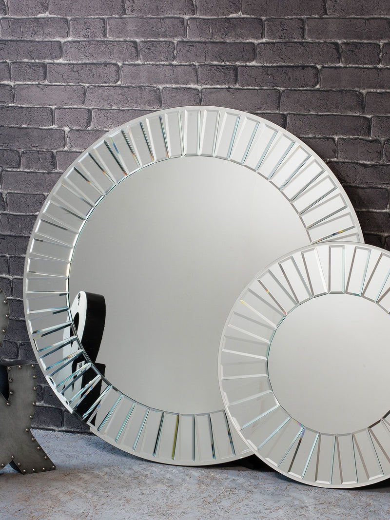 Gallery Home round mirror Silver Hooper 90cm, UK version