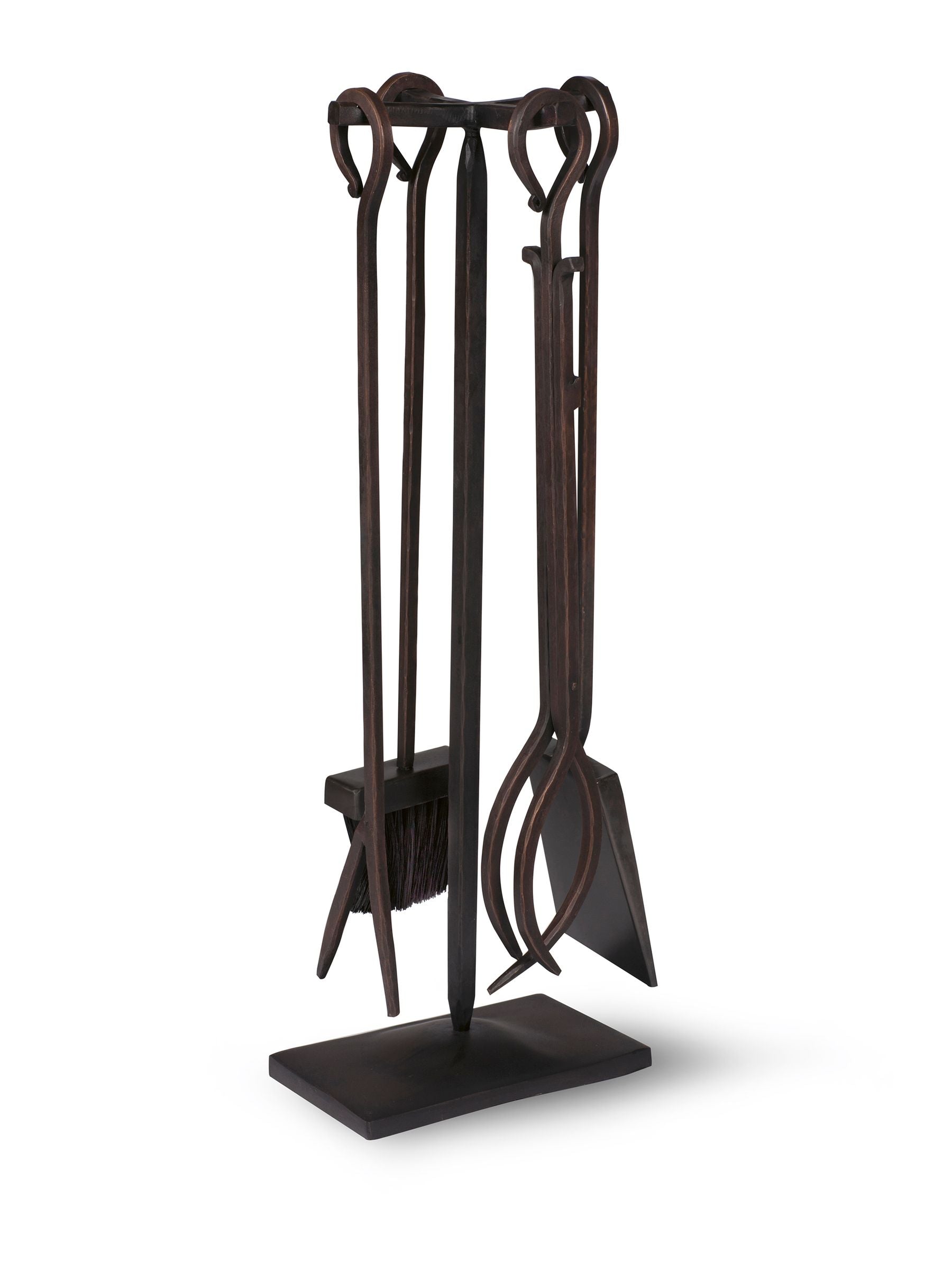 Garden Trading brown wrought iron fireside tools set, imported from the UK