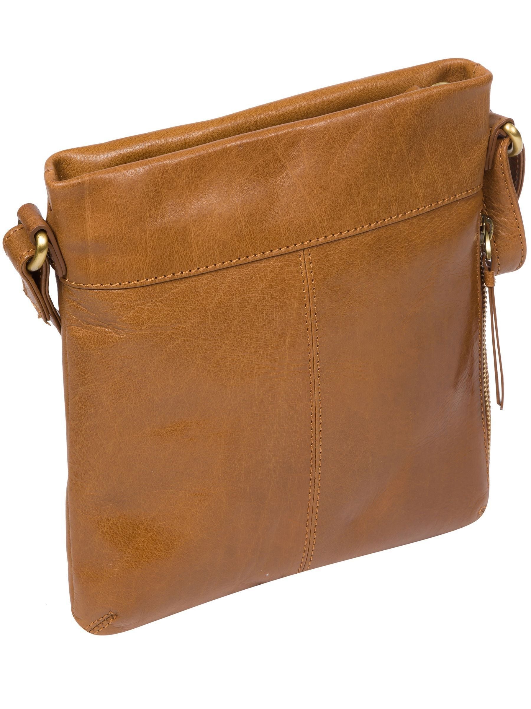 Conkca dark tan Yayoi leather cross-body bag - British product