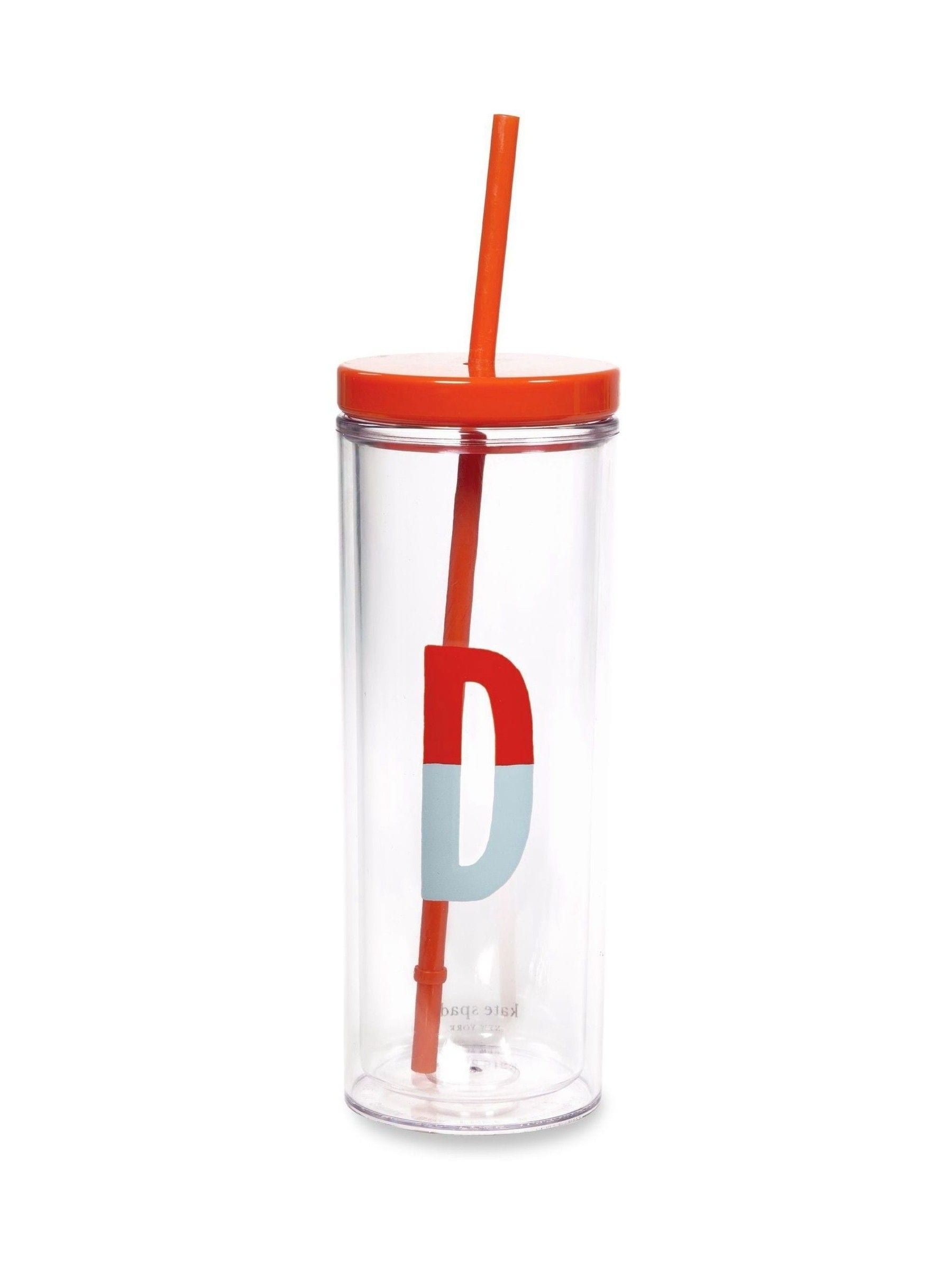 Kate Spade New York acrylic tumbler initial D - British product