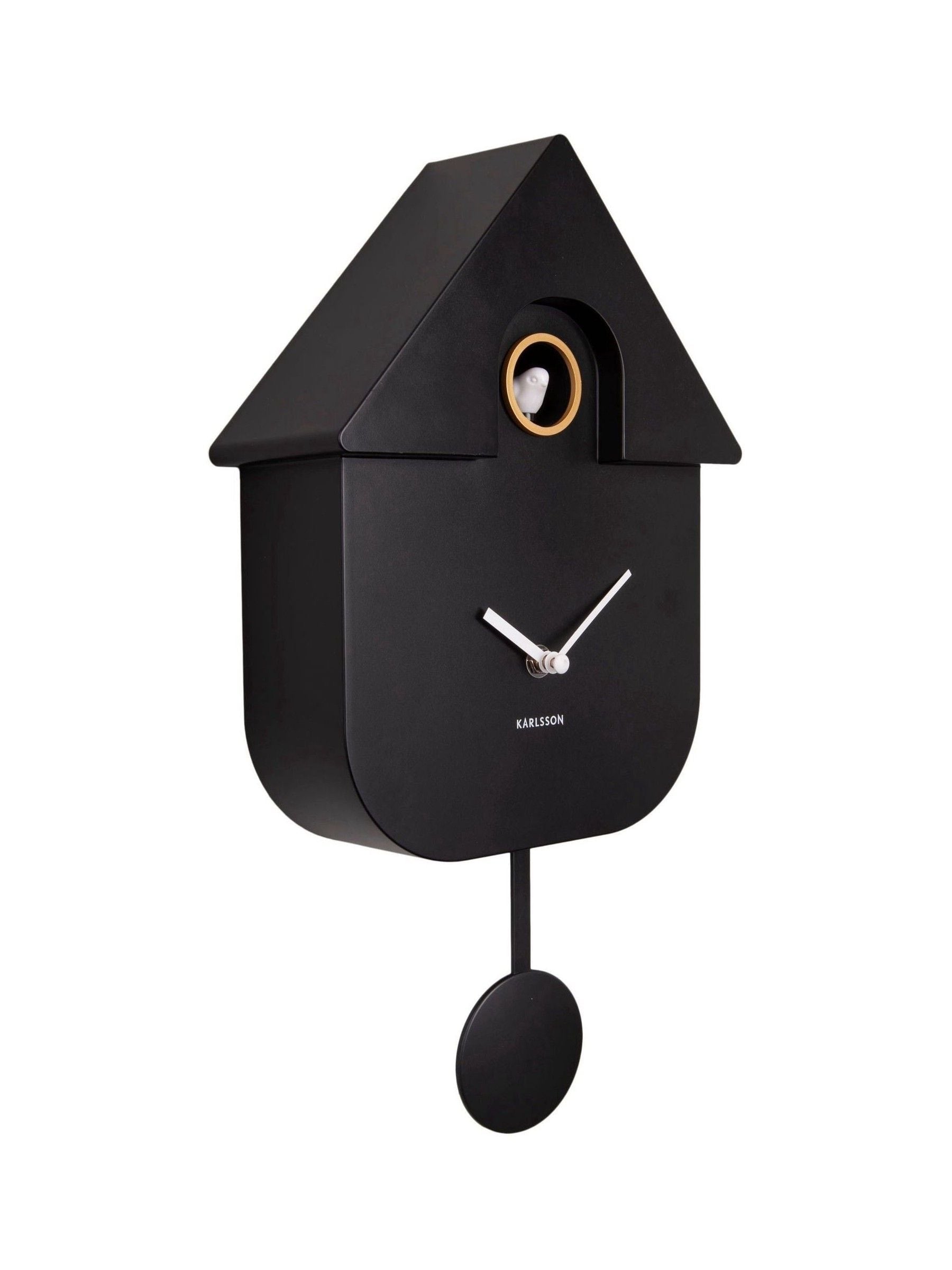 Karlsson Black Cuckoo Alarm Clock, UK version