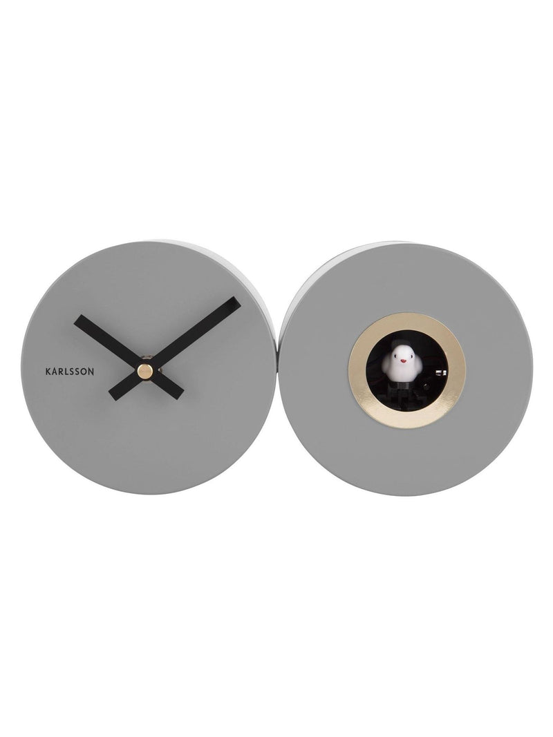Karlsson Grey Cuckoo Alarm Clock, UK version