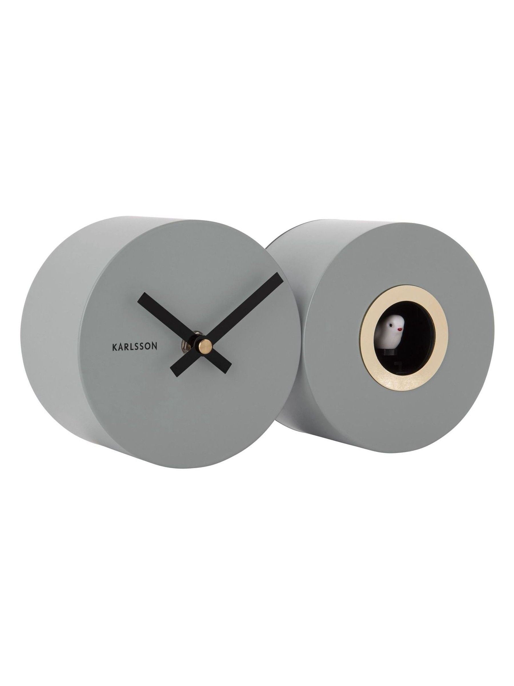 Karlsson Grey Cuckoo Alarm Clock, UK version