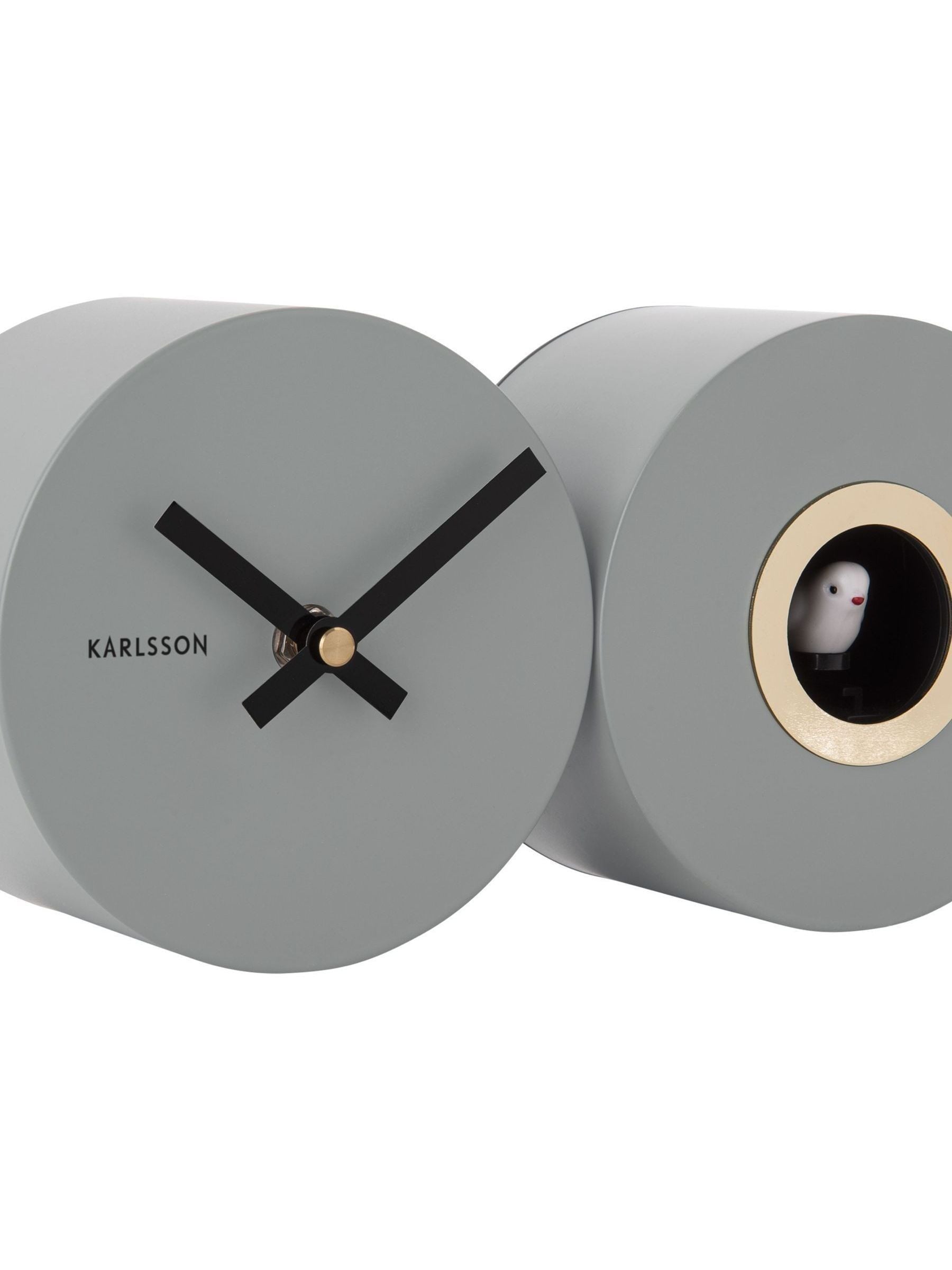Karlsson Grey Cuckoo Alarm Clock, UK version