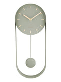 Karlsson Green Charm pendulum wall clock with golden details - British product