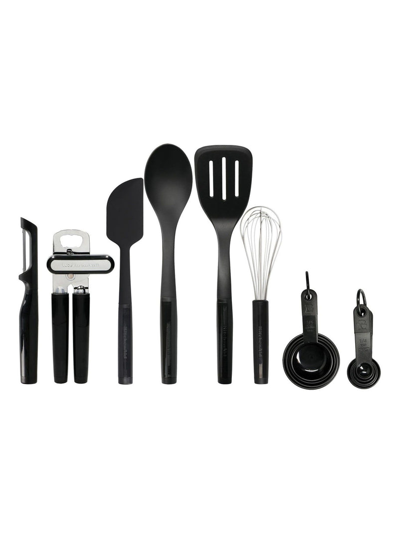 KitchenAid black kitchen utensil set 15-piece, UK version