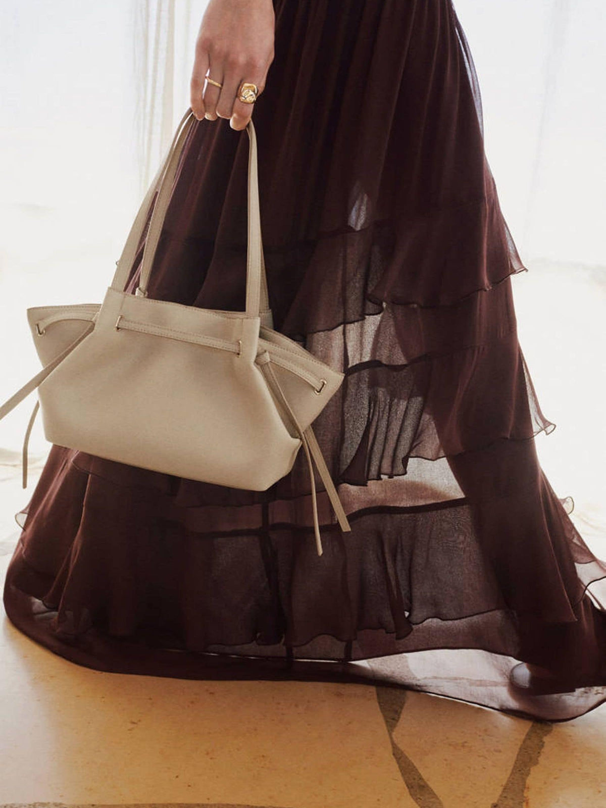Mango white compact shoulder bag - British product