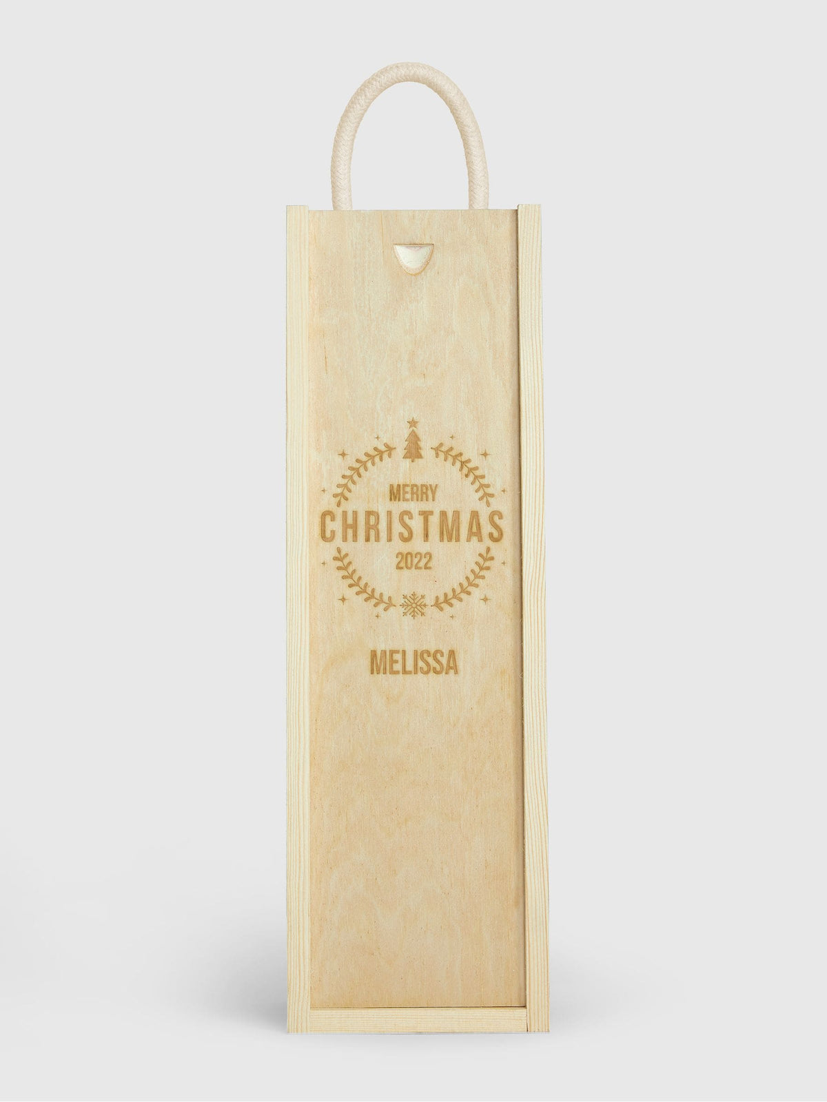 Personalised Merry Christmas Gift Box With Baileys 70cl by Gifted Drinks