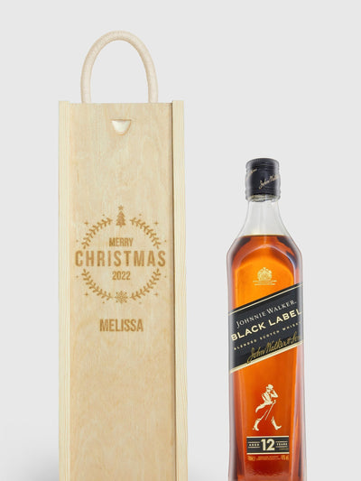 Personalisierte Frohe Weihnachten Geschenkbox mit Johnnie Walker von Gifted Drinks