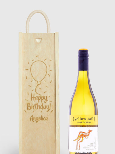 Neste Gifted Drinks Personlig Tilpasset Gratulerer med dagen vin gaveeske med hvitvin - Kjøp online hos McGrocer