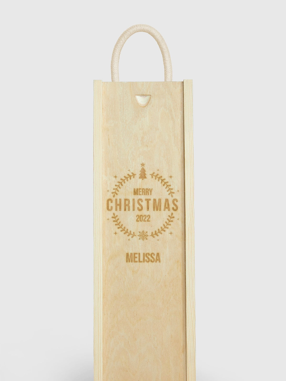 Personalised Merry Christmas Gift Box With Rose Wine by Gifted Drinks