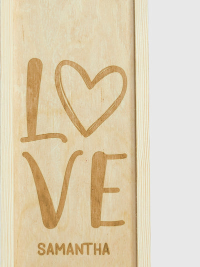 Geschenkte Getränke Personalisierte Geschenkschachtel mit Liebe Rotwein