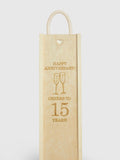 Personalised Happy Anniversary Gift Box with White Wine by Gifted Drinks