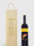 Personalised Happy Anniversary Gift Box with Red Wine by Gifted Drinks